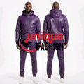 Mens Purple Soft Real Leather