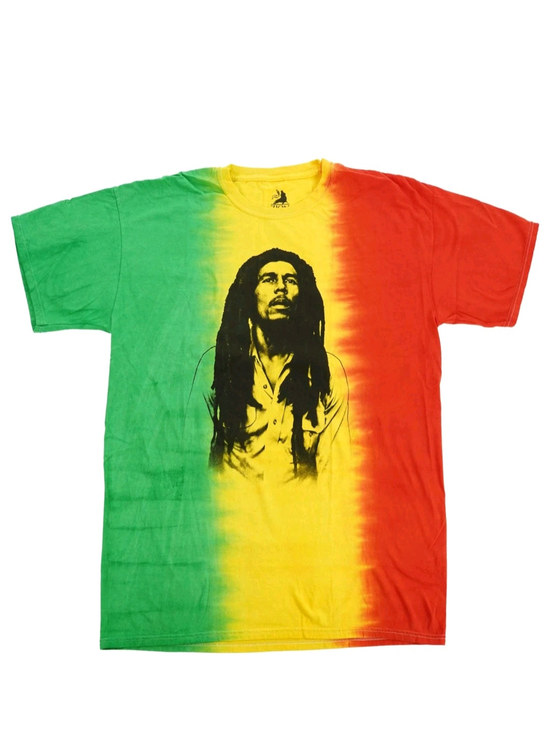 Men's Bob Marley Rasta Vertical Stripe Tie Dye Tie Dye T-shirt Small Multi